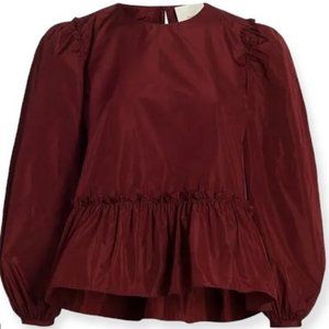 Cinq à Sept Cinq á Sept Jackie Ruffle Top in Sangria